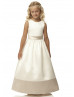 Sleeveless Satin Bow Sash Ankle Length Junior Bridesmaid Dress